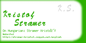 kristof stramer business card